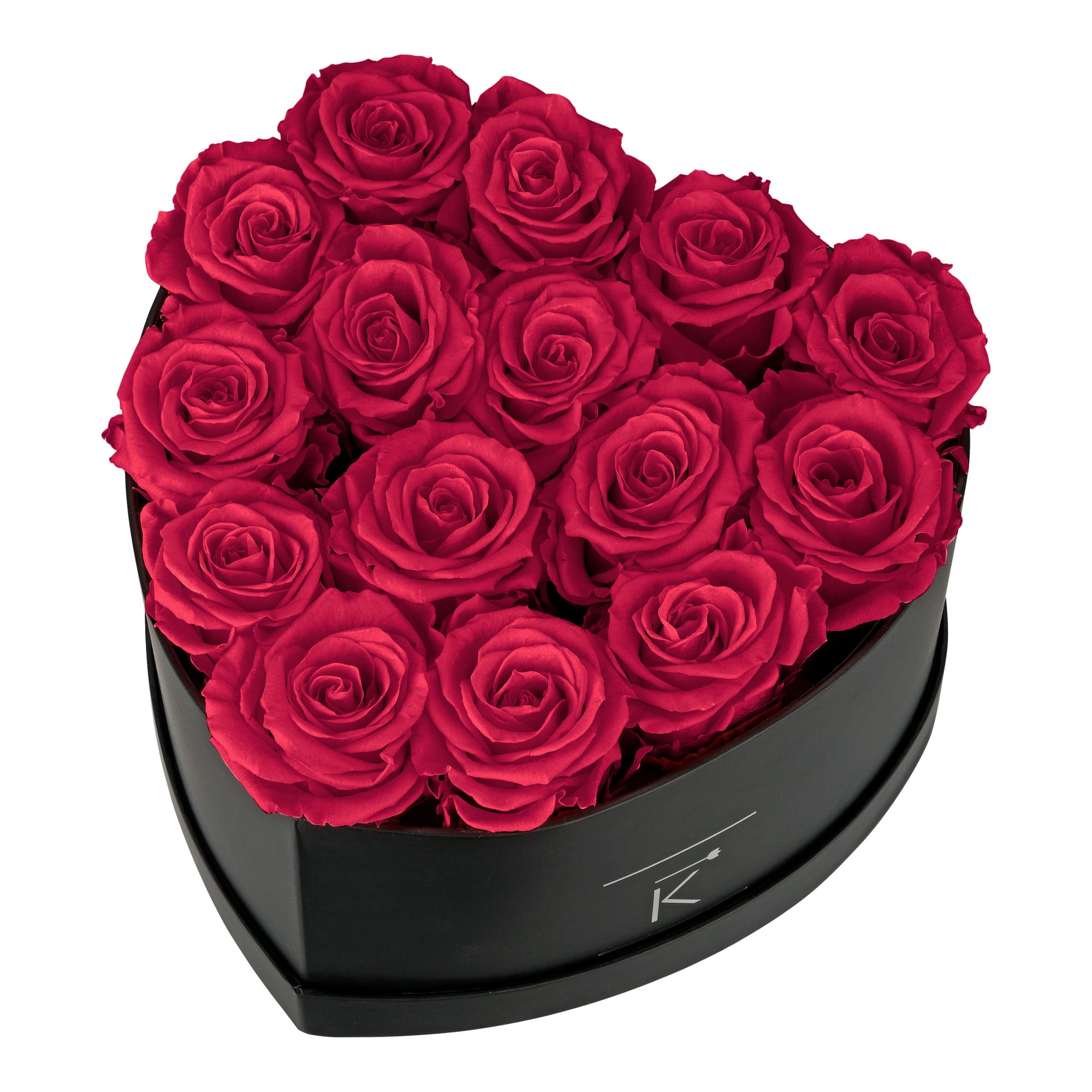 - 3 Infinity Rosen FLEURS du COEUR • Rosenbox Heart 3 Rot | Flowerbox mit konservierten Rosen verschenken • Blumen von Herzen Weiß 