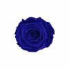 Kleine Rosenbox rund und schwarz mit einer blauen Infinityrosen, Anischt von oben