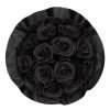 Gorgeous Rosenbox schwarz, schwarze Rosen, Ansicht von oben